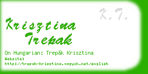 krisztina trepak business card